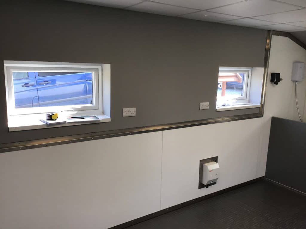 New windows and electrics at the spa room