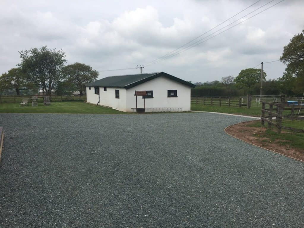Car park at the new spa site